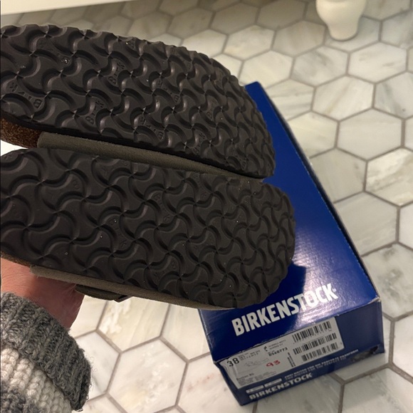 Birkenstock Women’s Boston Clog Soft Footbed Taupe Size 38 US 7 - Picture 4 of 6